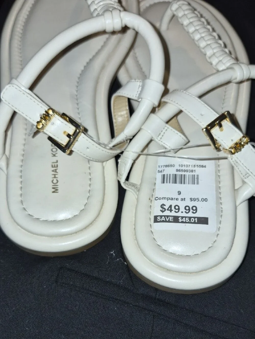 Michael Kors White Braided T-Strap Sandals Brand New! Never Worn!